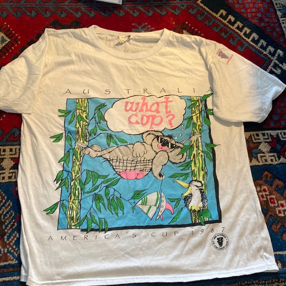 VINTAGE AUSTRALIA AMERICAS CUP TSHIRT T SMALL